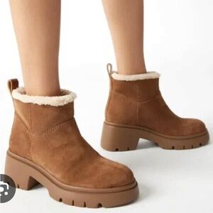 Steve Madden Tan upper leather Winter Boots